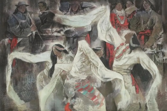 Traditional Chinese paintings by local artist on exhibit in Liaoning