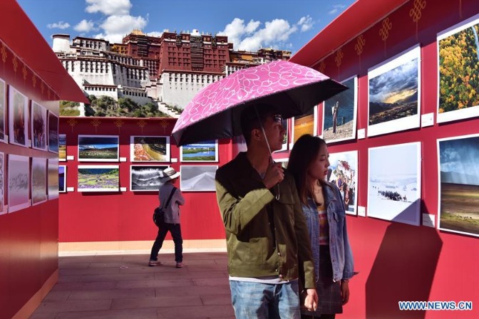 12th Tibet Qomolangma Photo Exhibition held in Lhasa, China's Tibet