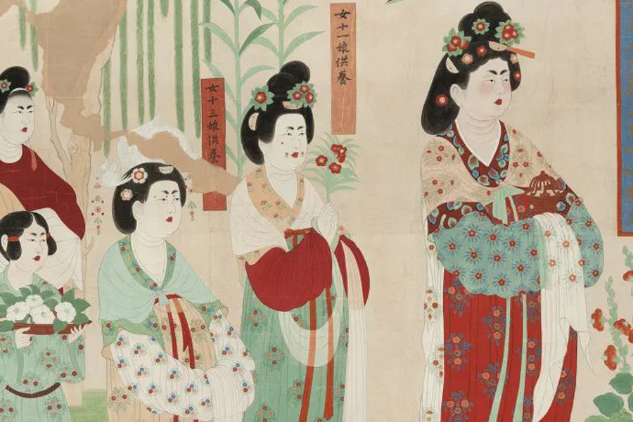 Porcelain painting exhibit in Jiangxi presents glamorous Dunhuang art