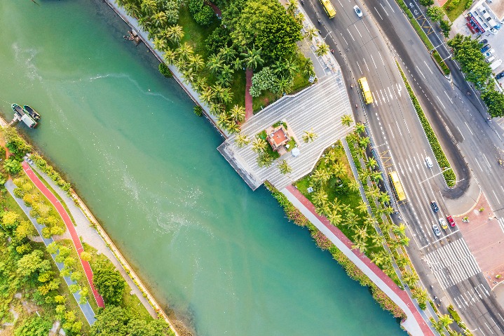 Haikou's 'mother river' flows clear again