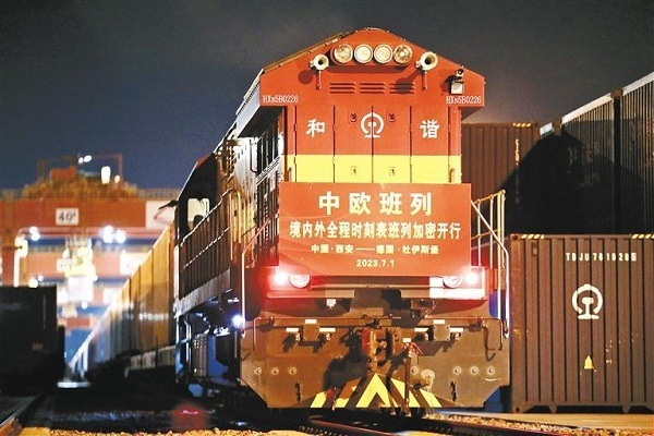 China-Europe freight train ramps up full timetable service