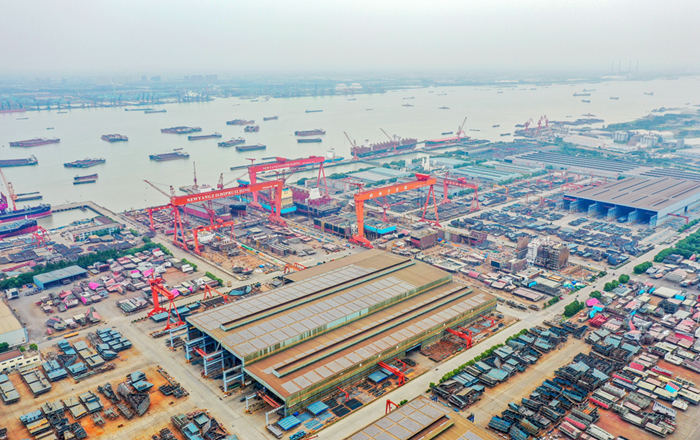 Taizhou shipyards embrace information-based intelligent shipbuilding