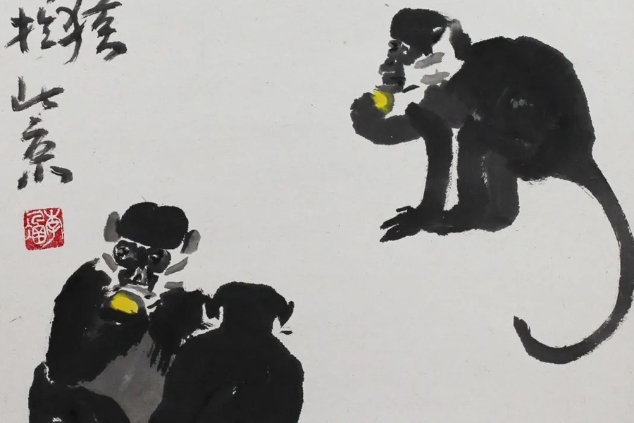 Admire ink paintings by contemporary Chinese artist at Jilin exhibit