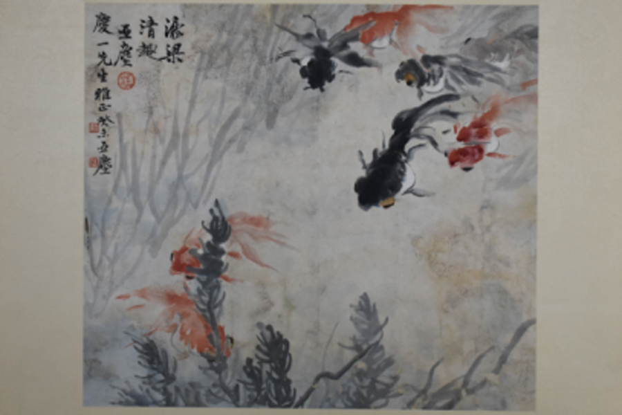 Jiangxi exhibition showcases paintings and calligraphy on fans and painting album leaves