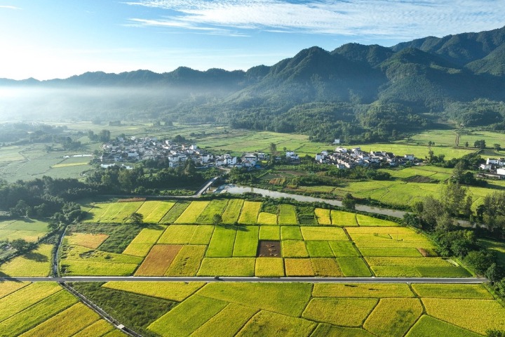 Picturesque countryside scenery in Anhui province