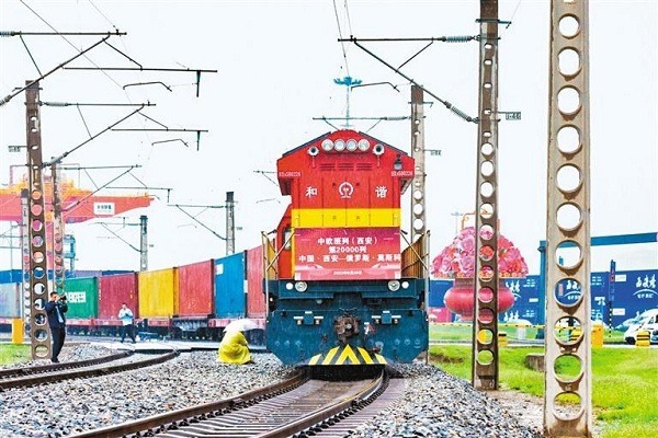 Chang'an freight train sets new milestone with 20,000 trips