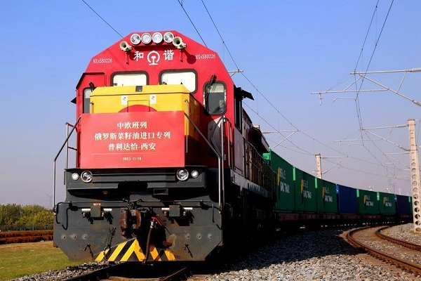 China-Europe freight train helps to import Russian rapeseed oil