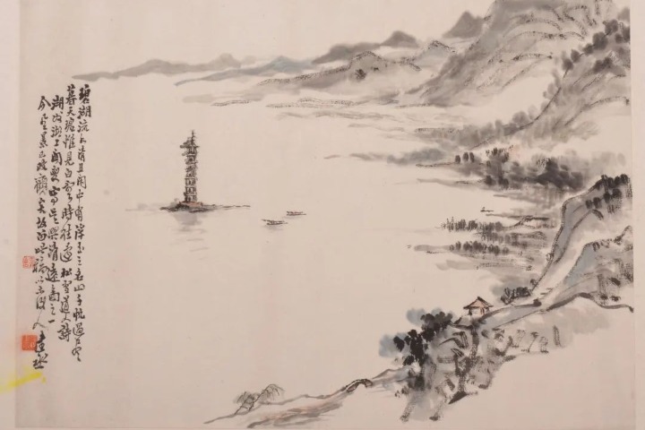 Huzhou in Tan Jiancheng’s paintings: Bilang Lake
