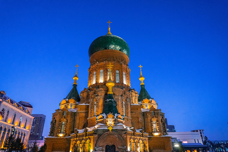 Spectacular night view of Saint Sophia Cathedral