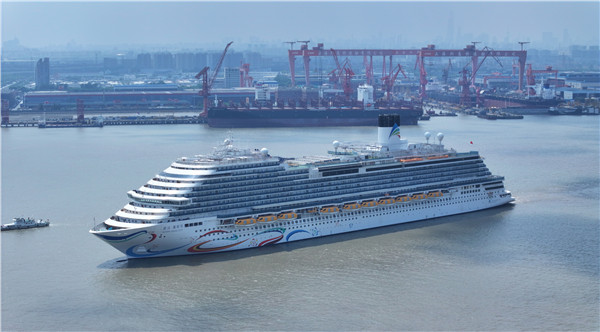 China's first homegrown large cruise ship starts maiden commercial voyage