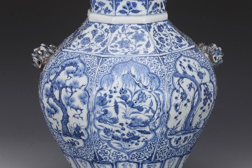 Blue-and-white jar from the Yuan Dynasty captures delicate plant motifs
