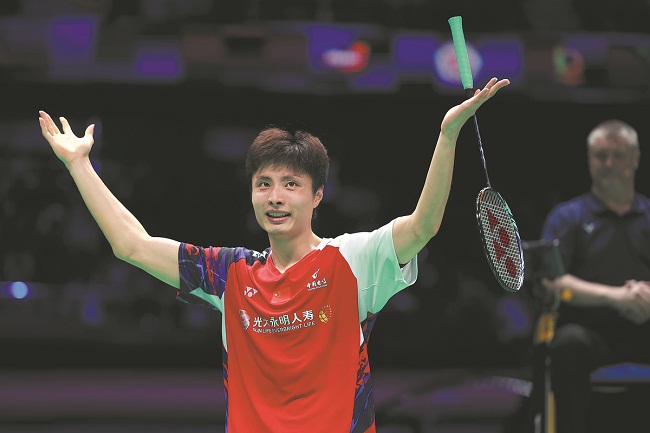 Nantong badminton player climbs to top of world standings