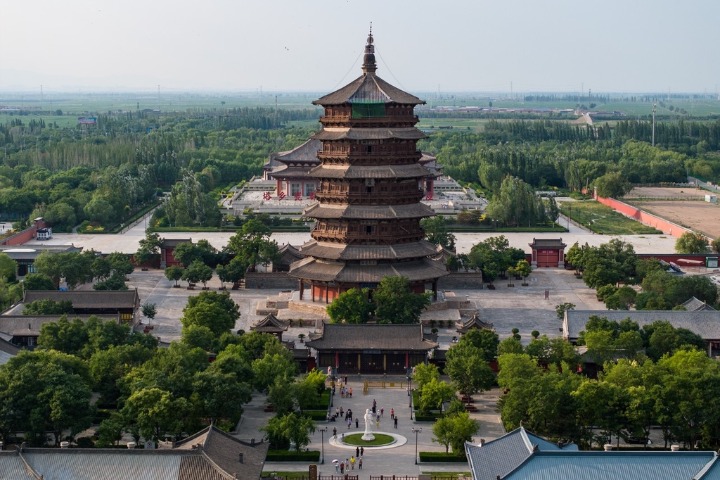 Yingxian Wooden Pagoda in Shanxi province