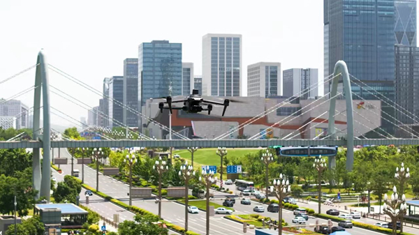 Optics Valley's company unveils automatic drone battery swap hangar