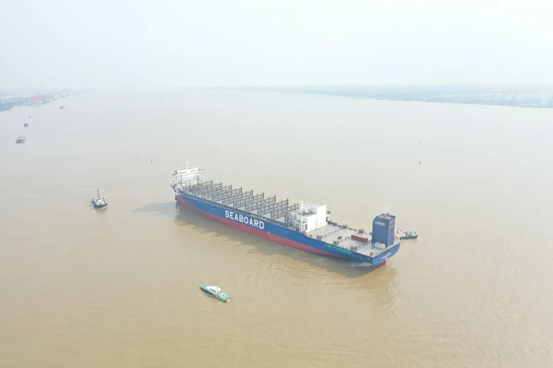 Taizhou's Sanfu Shipbuilding launches maiden voyage of 'Seaboard Voyager'