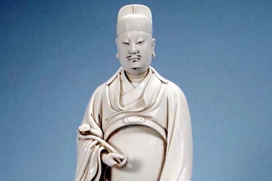 White-glazed statue of Lord Wenchang is a Dehua masterpiece