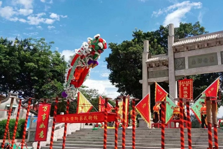 Lion dance conveys good wishes