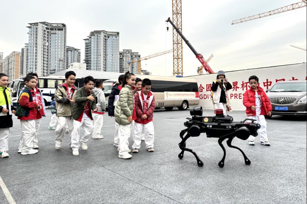 Chengdu-made robots provide security and sales at table tennis tournament