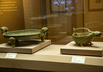 Ancient bronze plates on exhibit in Shanxi