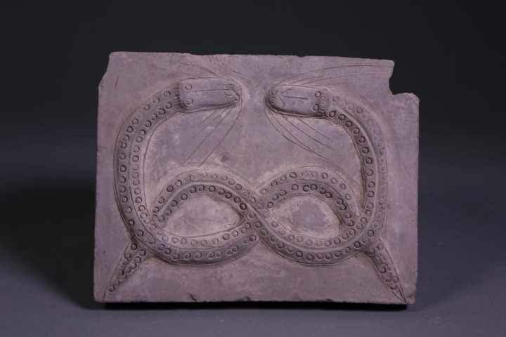 Twin-snake brick from Henan Museum