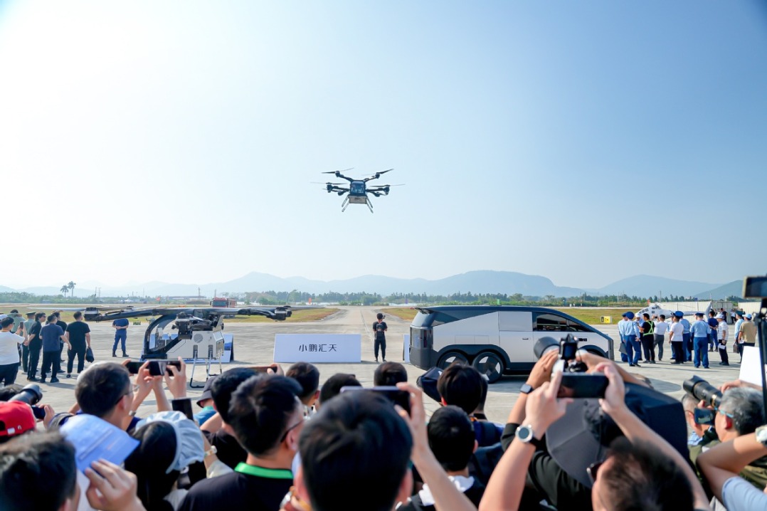 XPENG flying car completes trial flight in Central China's Hunan