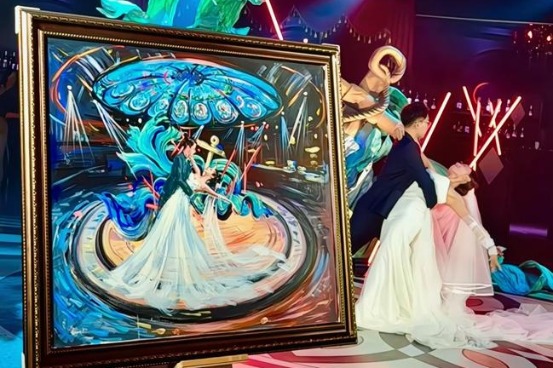 Live wedding painting captures love and memories