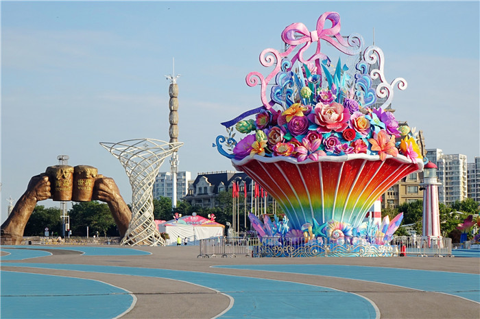 Golden Beach Beer City in Qingdao glows ahead of intl beer festival