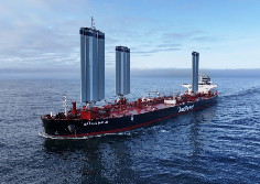 World's first oil tanker adopting wind sail propulsion named by Chinese shipbuilder