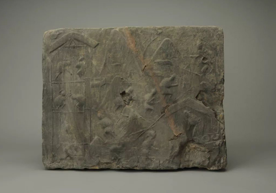 Han Dynasty brick relief illustrates salt-mining scene
