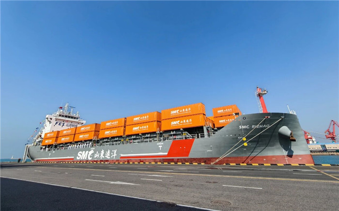 A historic first: Qingdao-Jeju direct container route begins