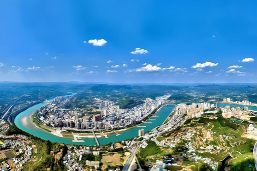 Cangxi combines red heritage with green beauty