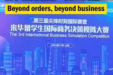 Intl students showcasing global business acumen in Shanghai