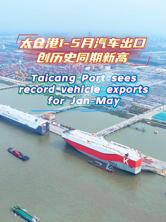Taicang Port sees record vehicle exports for Jan-May